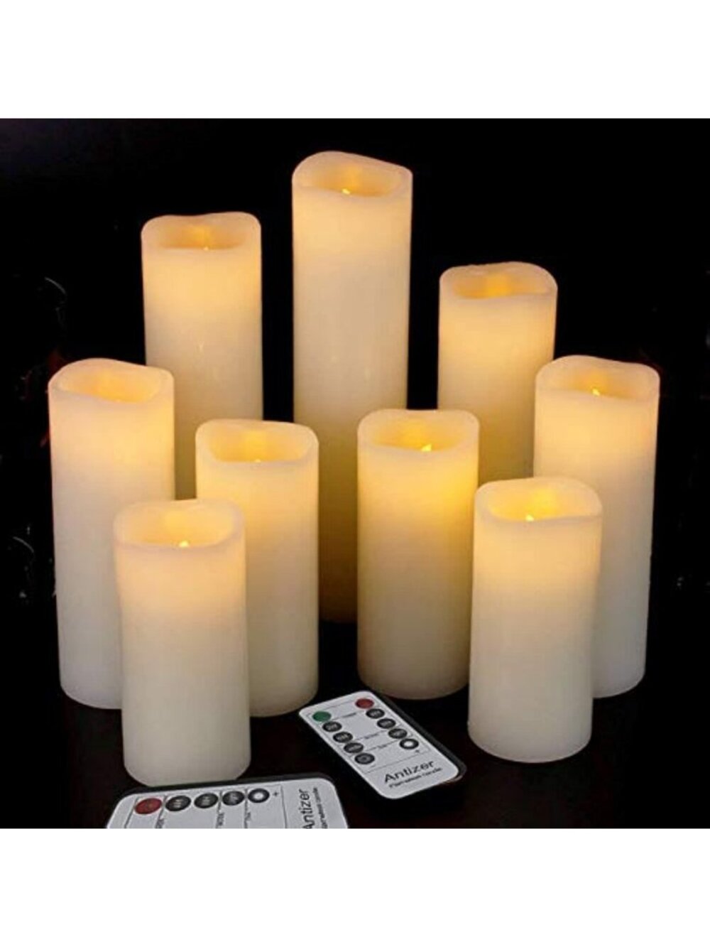 9-Pack Flameless LED Candles with Remote Timer - Real Wax Home & Wedding Decor